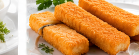 Fischstäbchen paniert